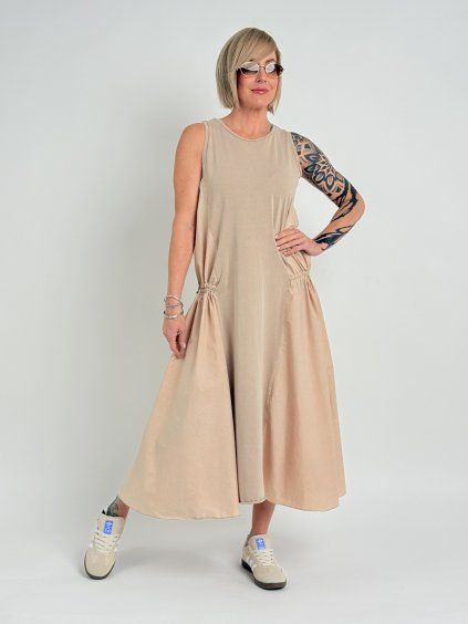 Béžové šaty DARINA