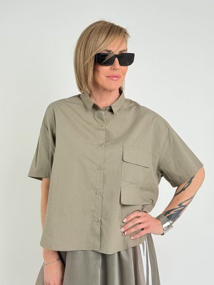 Khaki košeľa BIANCA