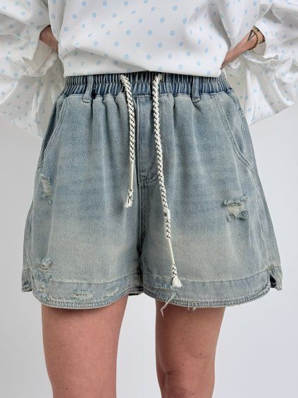 Modré džínsové šortky SHORT-1096