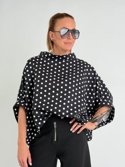 Čierno-biela tunika KIMONO