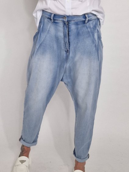 Džínsové baggy FOXTOWN (Farba Modrá, Veľkosť oblečenia S)