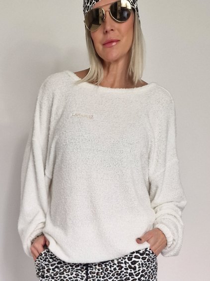 Biely sveter MANU (Farba Biela, Veľkosť oblečenia UNI S-XL)
