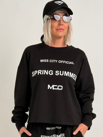 Čierna mikina SPRING (Farba Čierna, Veľkosť oblečenia UNI S-XL)