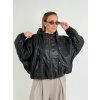 Čierna kožená bunda ROLAND