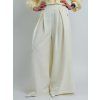 Krémové široké nohavice GARCIA