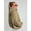 Khaki kožená bunda ROLAND