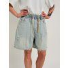 Modré džínsové šortky LONG 3108