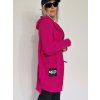 Fuchsiový sveterový kardigan NOT (Farba Fuchsia, Veľkosť oblečenia UNI S-XL)