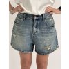 Modré džínsové šortky ZAYA (Farba Modrá, Veľkosť oblečenia S)