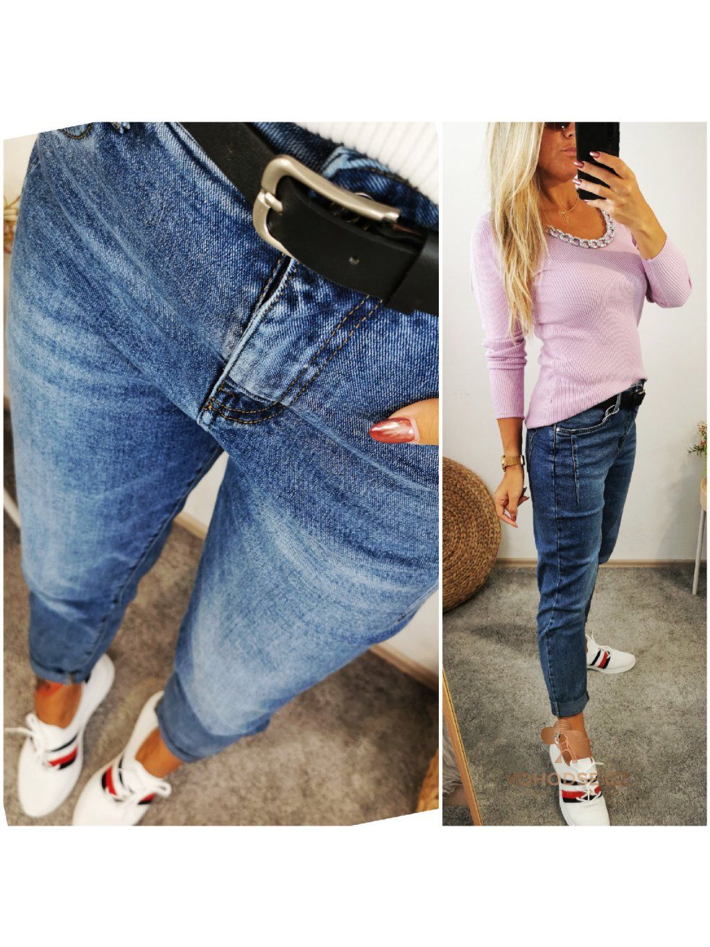 Damske Lezerni Jarni Seprane Dzinove Kalhoty
