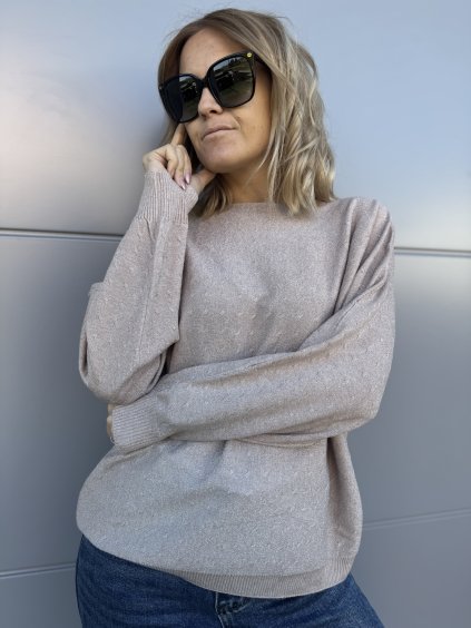 dámský svetr s lurexovou nití