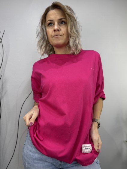 Volné bavlněné tričko