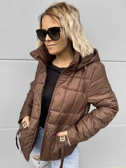 Dámská prošívaná bunda s kapucí