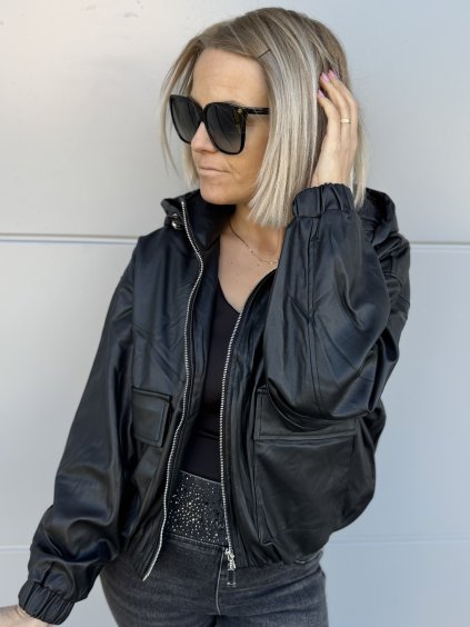 Koženková bunda se zipem