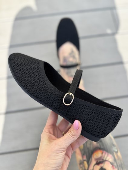 Dámské baleríny s páskem