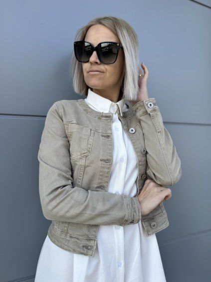 Džínová bunda Etunal - beige