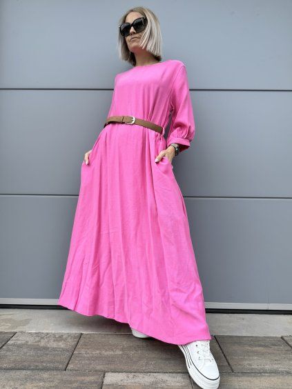 Maxi šaty s páskem