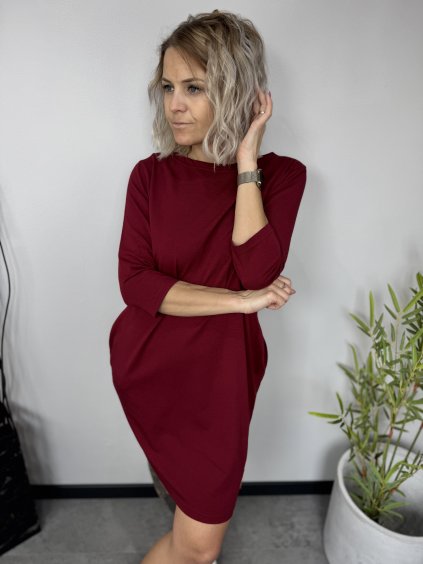Dámské basic šaty s kapsami