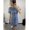Džínové šaty s krátkým rukávem