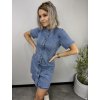 Džínové šaty s krátkým rukávem