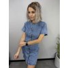 Džínové šaty s krátkým rukávem
