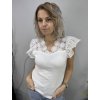 Dámské tričko s krajkovým dekoltem
