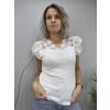 Dámské tričko s krajkovým dekoltem