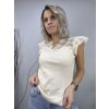 Dámské tričko s krajkovým dekoltem
