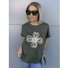 Tričko s květinovou aplikací