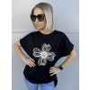 Tričko s květinovou aplikací