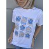 Dámské triko s květinovým potiskem