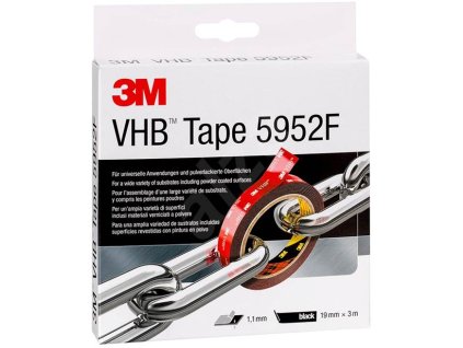 3M™ VHB™ oboustranně silně lepicí akrylová páska 5952F, černá, 19 mm x 3 m