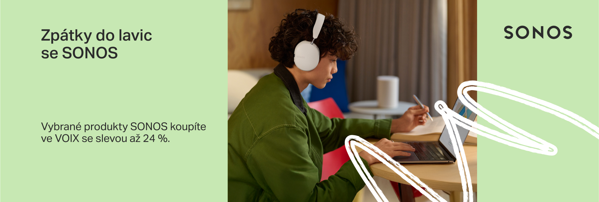 Zpátky do lavic, milé děti! Pochlubte se novými sluchátky nebo cool reproduktorem od značky SONOS. Do 25. srpna se skvělou slevou!