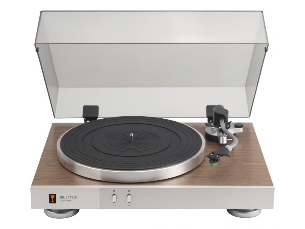 jbl tt350 vintage gramofon s primym nahonem orechova dyha stribrny panel 2