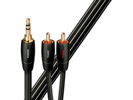 audioquest tower jr 1 x 3 5 mm jack 2 x rca