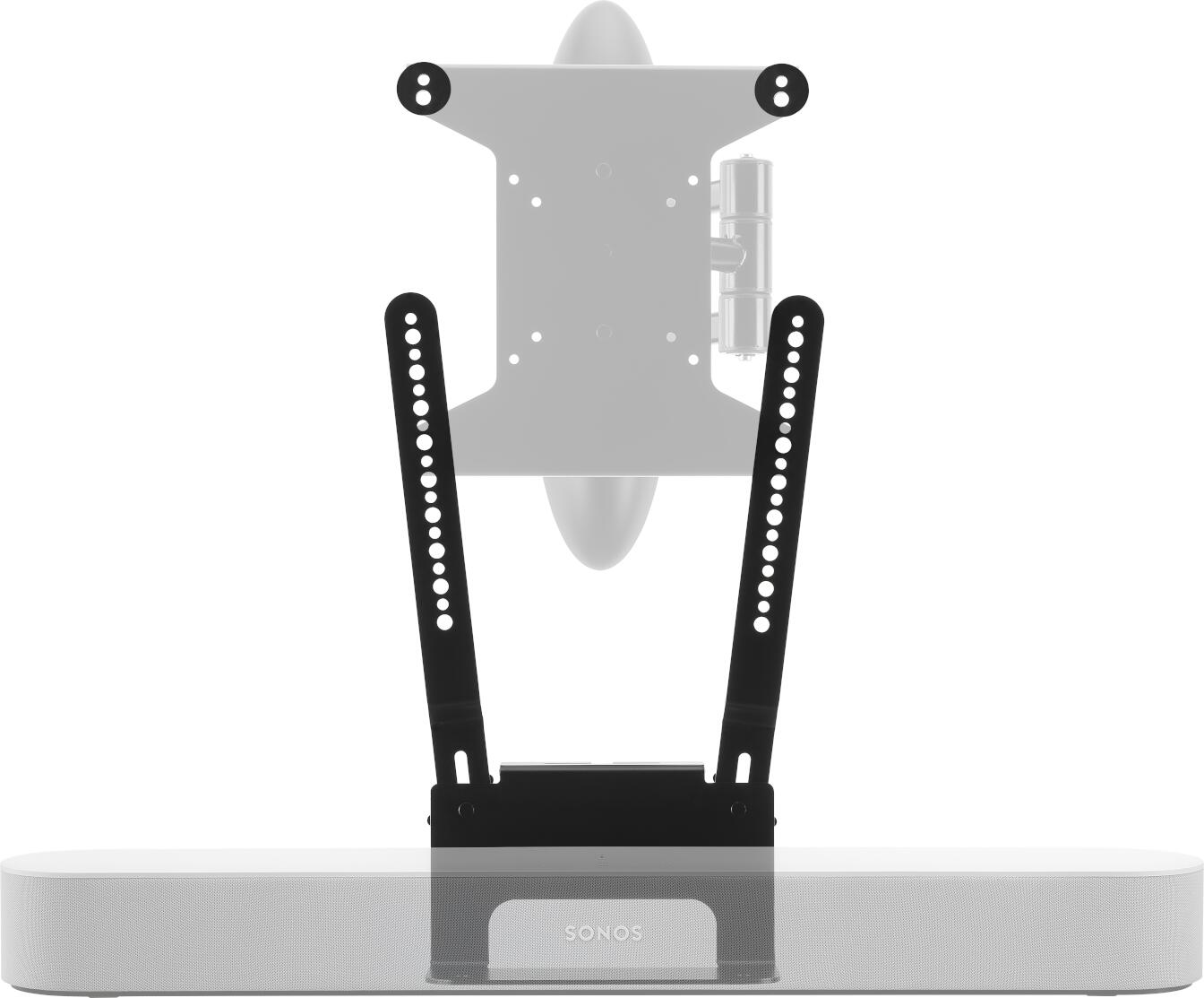 Flexson Sonos Beam TV Mount rozšíření — instalace s TV
