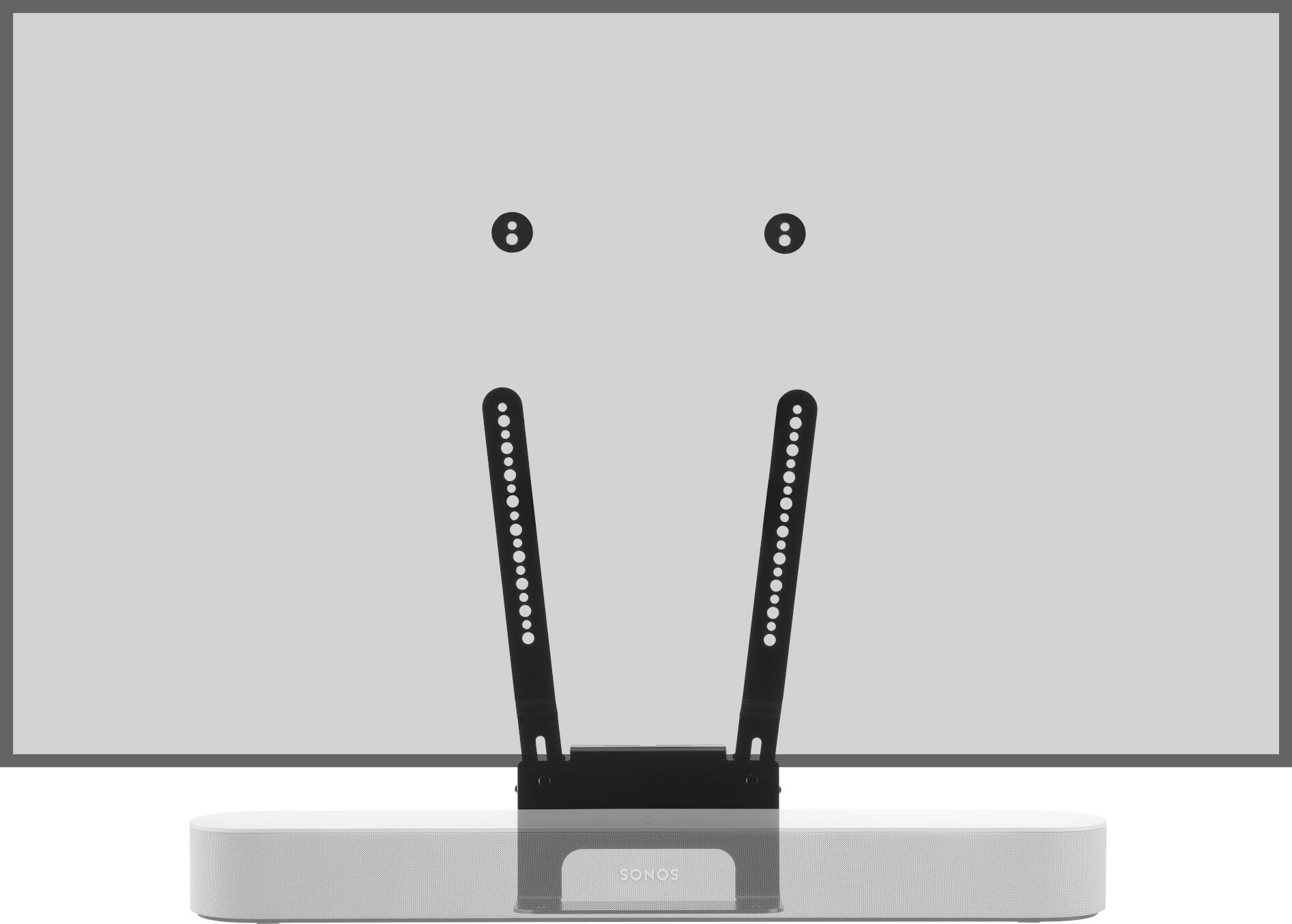Flexson Sonos Beam TV Mount rozšíření — Beam na TV držáku