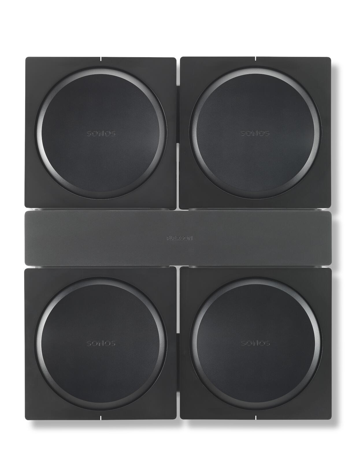 Flexson Sonos Amp držák na zeď 4× Amp — sklopný rám otevřený
