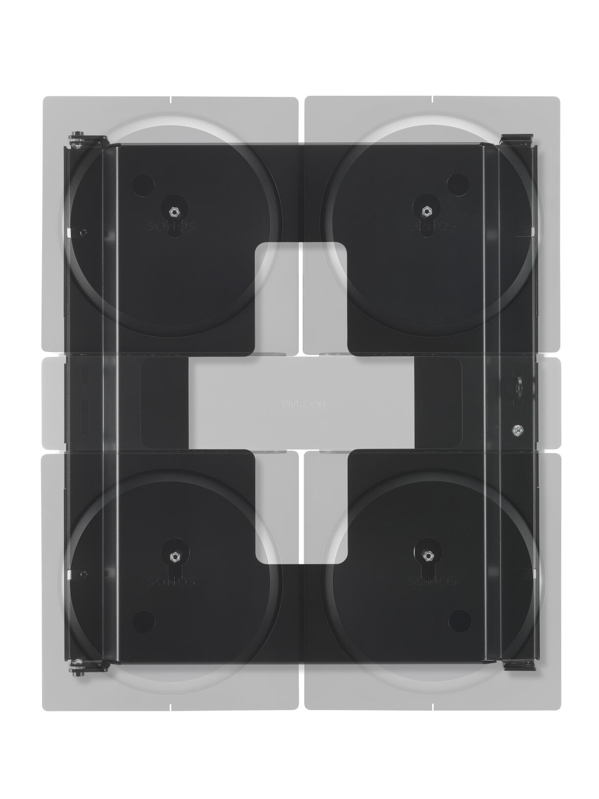 Flexson Sonos Amp držák na zeď 4× Amp — systémová instalace