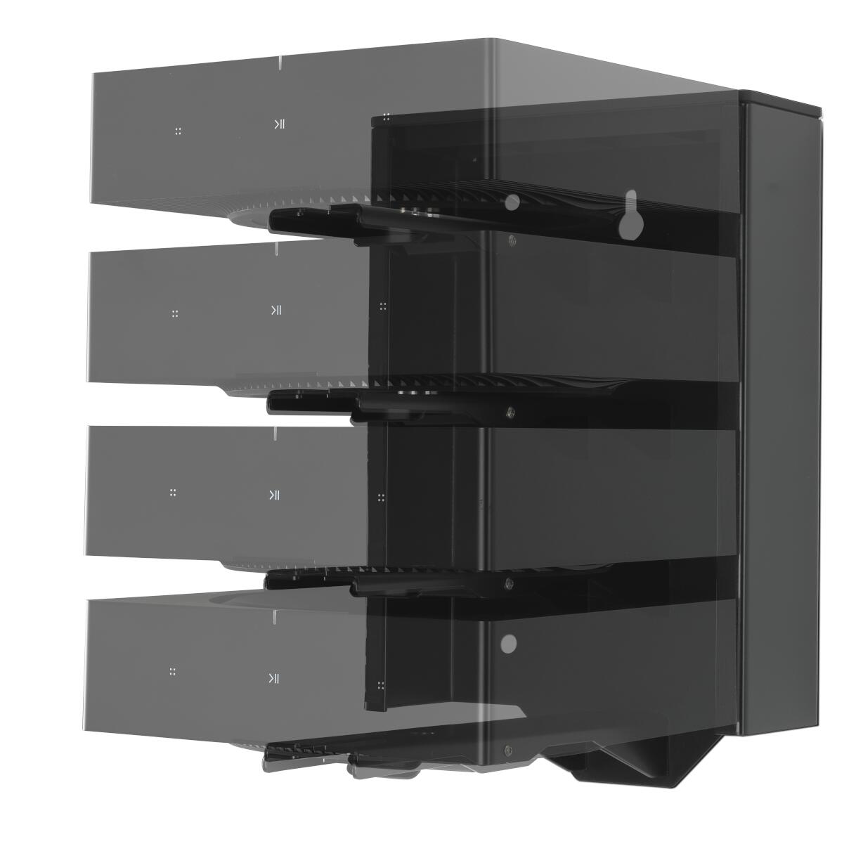 Flexson Sonos Amp dokovací držák 4x Amp — pohled zpředu