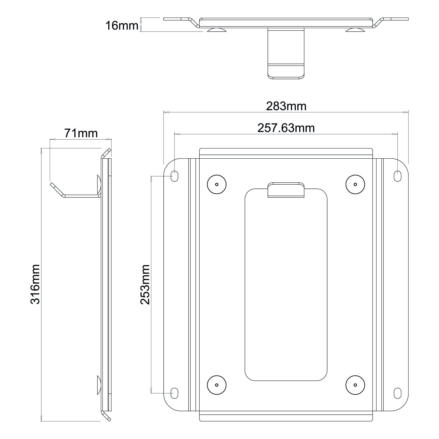 Flexson Sonos SUB WM — detail montáže