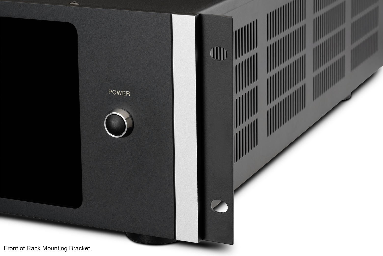 Detail montážního držáku McIntosh MI347 pro instalaci do 3U racku
