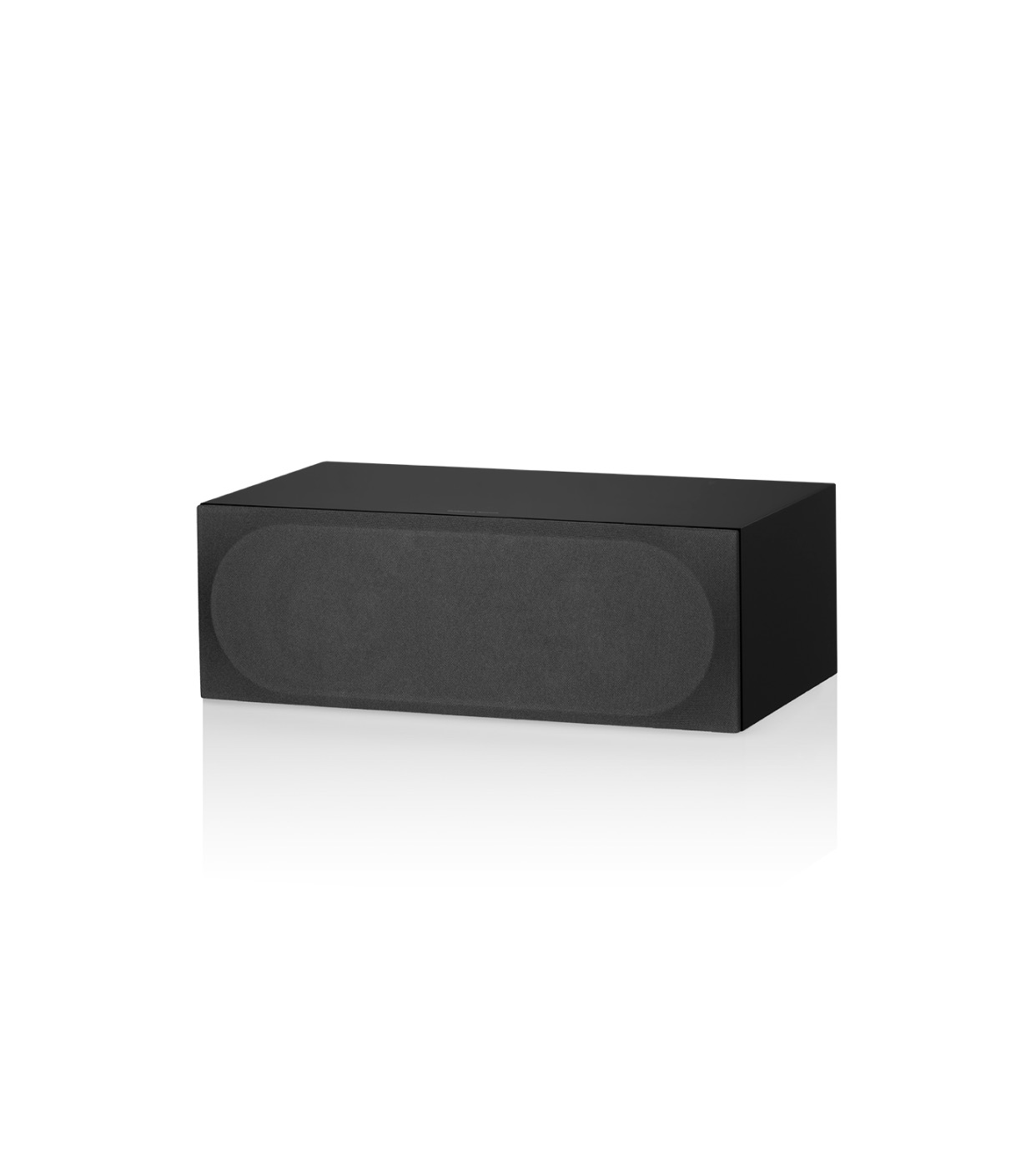 Zadní strana Bowers & Wilkins HTM72 S3 v provedení Gloss Black — basreflexový průduch a reproduktorové terminály