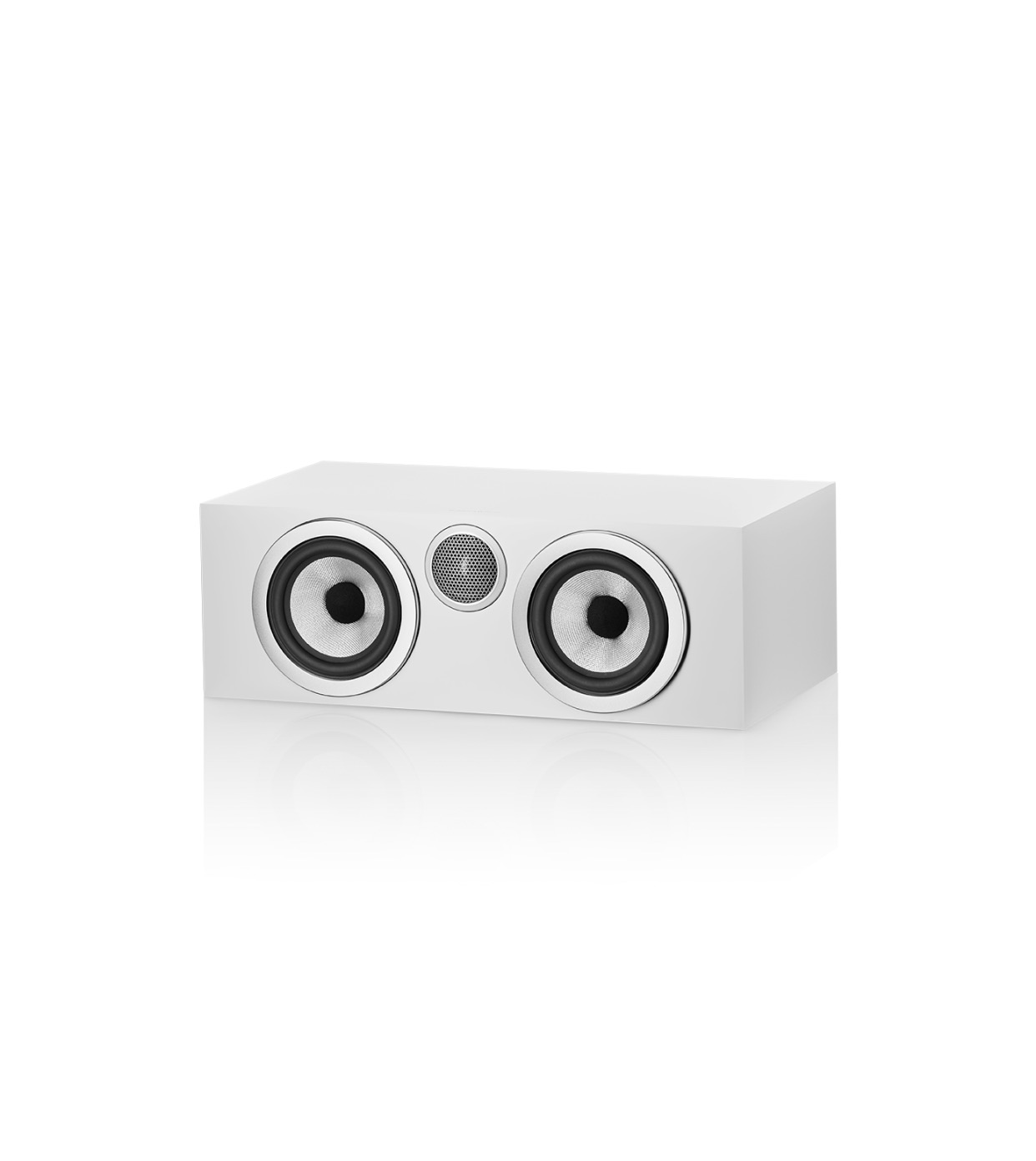 Bowers & Wilkins HTM72 S3 v provedení Satin White v kontextu sestavy domácího kina