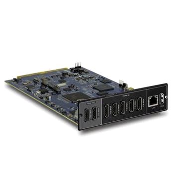 Modul NAD MDC VM 310 — osazená deska s plošnými spoji a zadní konektorovou lištou s konektory HDMI, LAN a USB