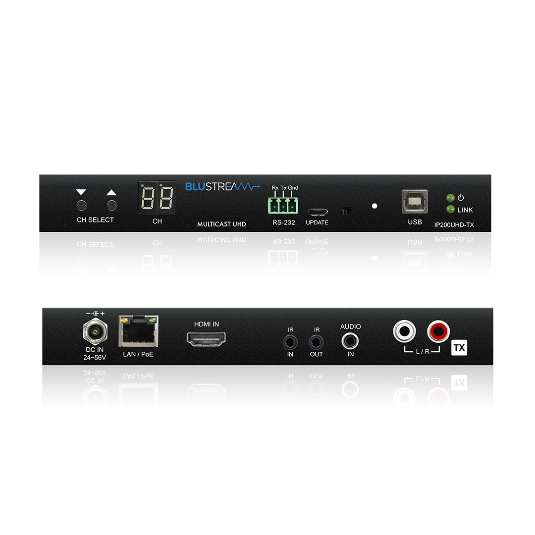 Blustream AV převodník IP200UHD-TX, vysílač pro AV-over-IP distribuci 4K HDMI signálu