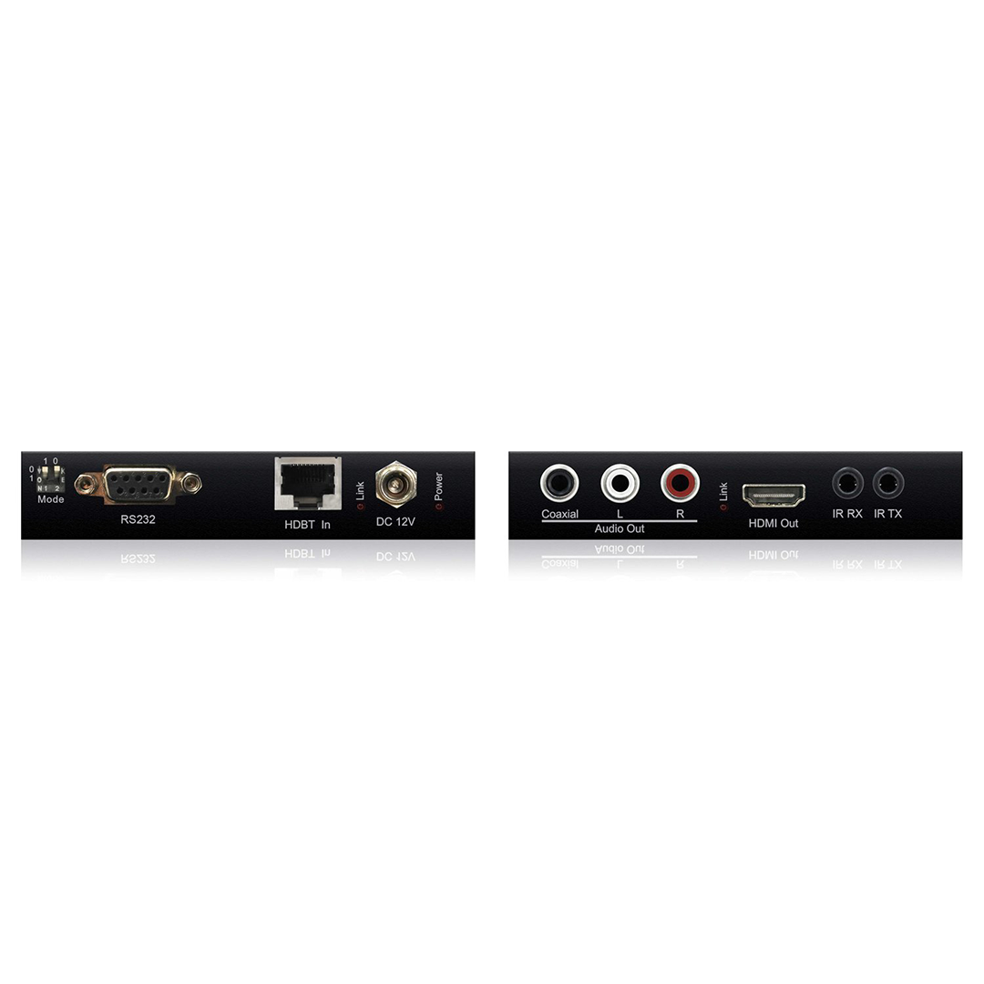 Blustream HEX100CS-RX — přijímací jednotka HDBaseT extenderu s HDMI výstupem, RJ45 pro CAT kabel a audio výstupy
