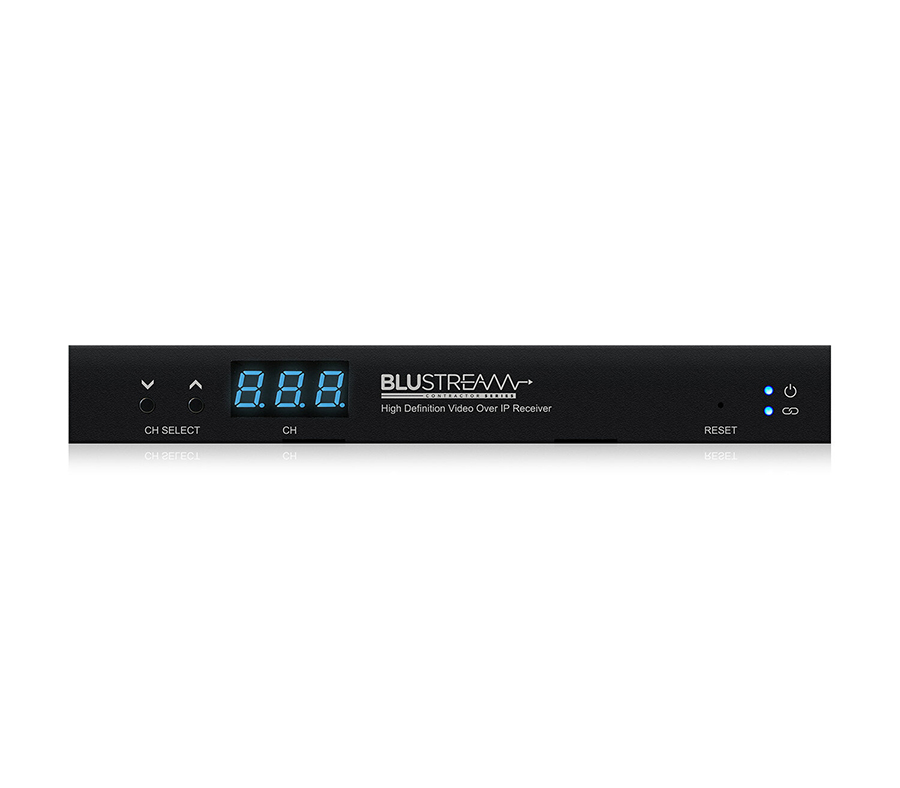 Blustream AV převodník IP50HD-RX, přijímač AV po IP, čelní pohled na přístroj