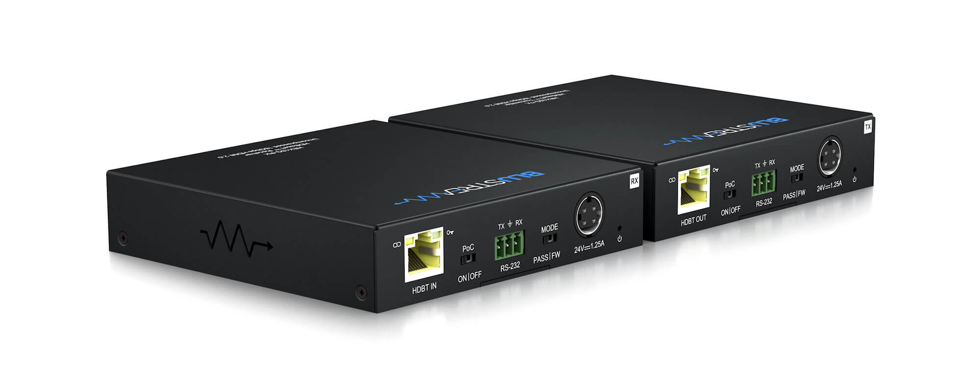 Blustream HEX18G-KIT jako prvek větší AV instalace s dalšími převodníky řady Blustream
