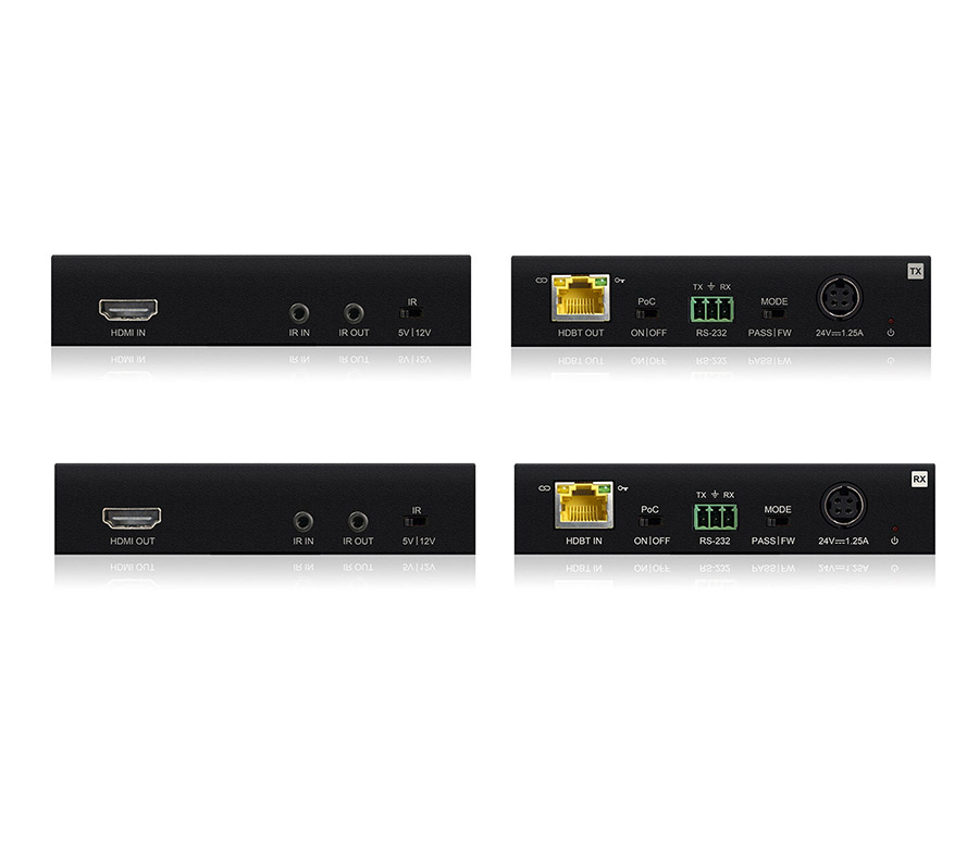 Blustream HEX18G-KIT — dvojice HDBaseT vysílače a přijímače s HDMI a CAT konektory